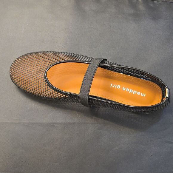 BRAND NEW MADDEN GIRL WOMENS BARELY MESH with ELASTIC STRAP FLATS - Picture 10 of 16